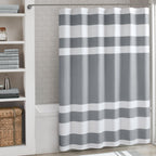 Madison Park Spa Waffle Shower Curtain for Bathroom, 72 x 72, Grey