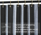 Shower Curtain Hooks, Set of 12 Rust Proof S Shaped Decorative Shower Curtain Rings,Multi-Purpose Hangers S Hooks (Gold)