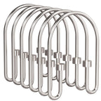 AmazerBath Shower Curtain Hooks, Gold Shower Curtain Hooks Rust Proof, Non-Slip Simple Double Hook Shower Curtain Hooks for Shower Curtain, Sturdy Shower Curtain Rings, 12Pcs