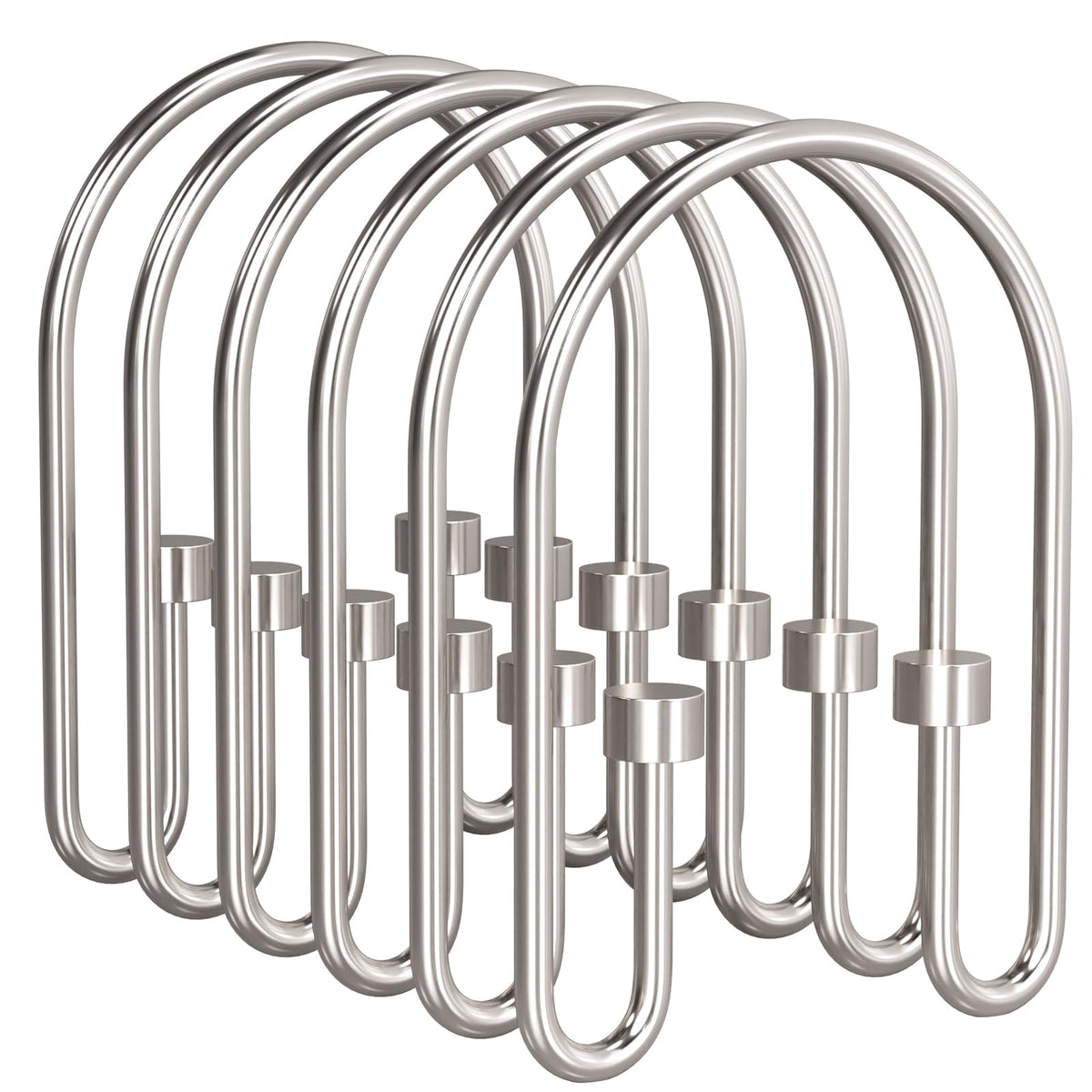 AmazerBath Shower Curtain Hooks, Gold Shower Curtain Hooks Rust Proof, Non-Slip Simple Double Hook Shower Curtain Hooks for Shower Curtain, Sturdy Shower Curtain Rings, 12Pcs