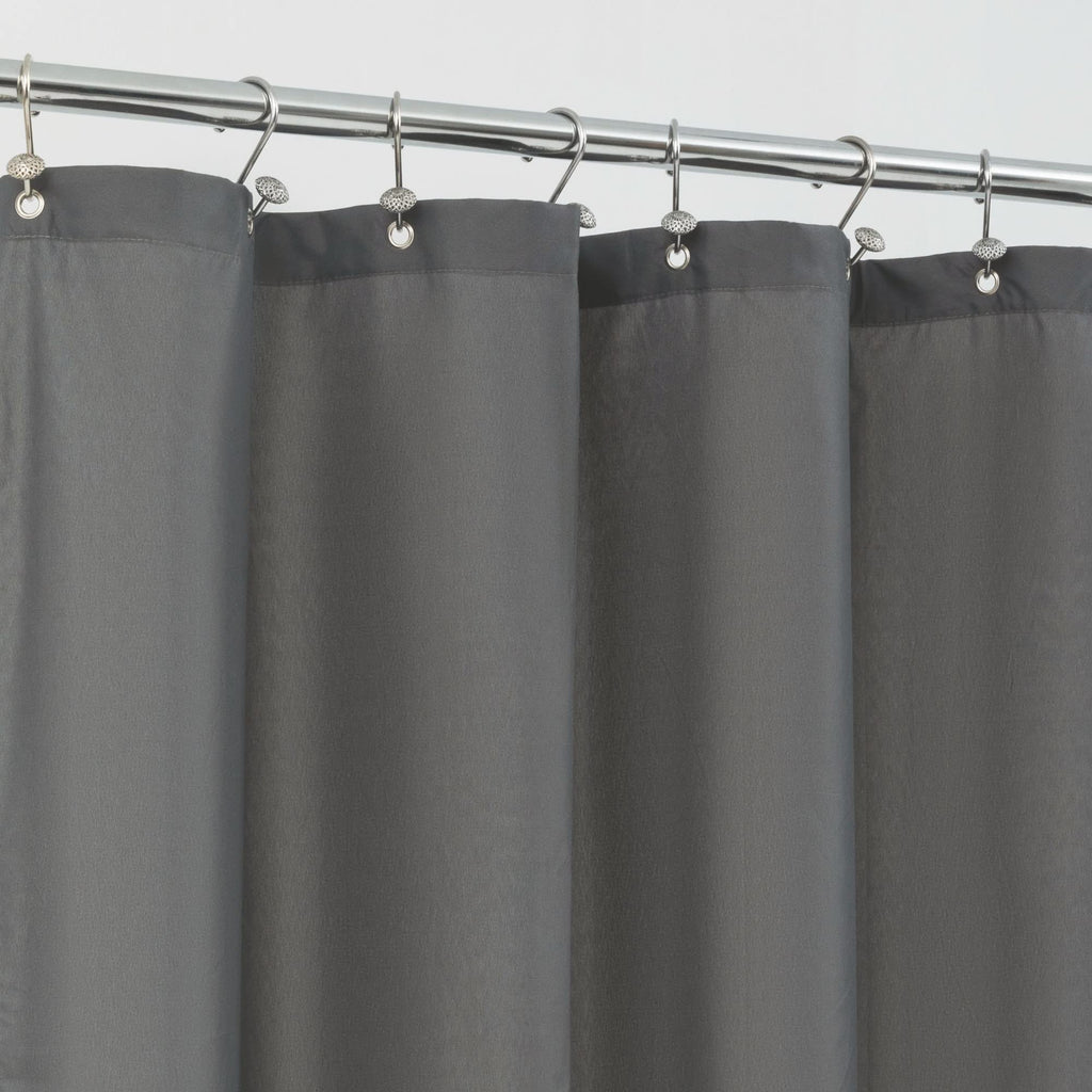 ALYVIA SPRING 72x96 Extra Long Waterproof Fabric Shower Curtain Liner White