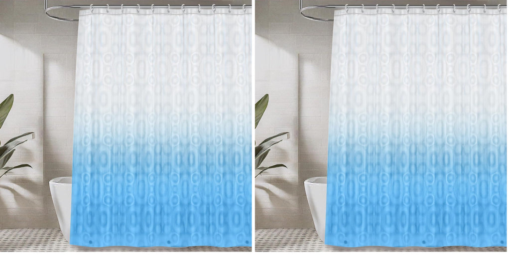 LiBa White Fabric Shower Curtain 72x72 Waterproof Heavy Duty Liner