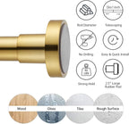 Shower Curtain Rod Tension- No Drill Non-Slip Spring Tension Shower Rod for Window or Bathroom, 43-73 inches Metal Steel, Gold
