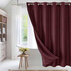 No Hook Weave Fabric Shower Curtain with Snap-in Liner White,72x74