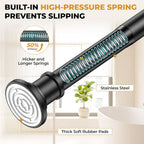 Black Long Curtain Rod Tension Shower Curtain Rods 30 to 120 inch