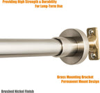 Artiwell Heavy Duty Shower Rod, Adjustable Shower Curtain Rod, Expandable 47-84 Inch, Permanent Mount Shower Rod, Never Rust Stainless Steel For Window Curtain and Closet, Brushed Nickel