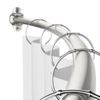 Mcrbeay Curved Shower Curtain Rod, Stainless Steel, Adjustable 40-72 inch