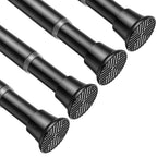 AIZESI Tension Rod 24-46 inch, Tool-Free No Drill Spring Curtain Rod, Black