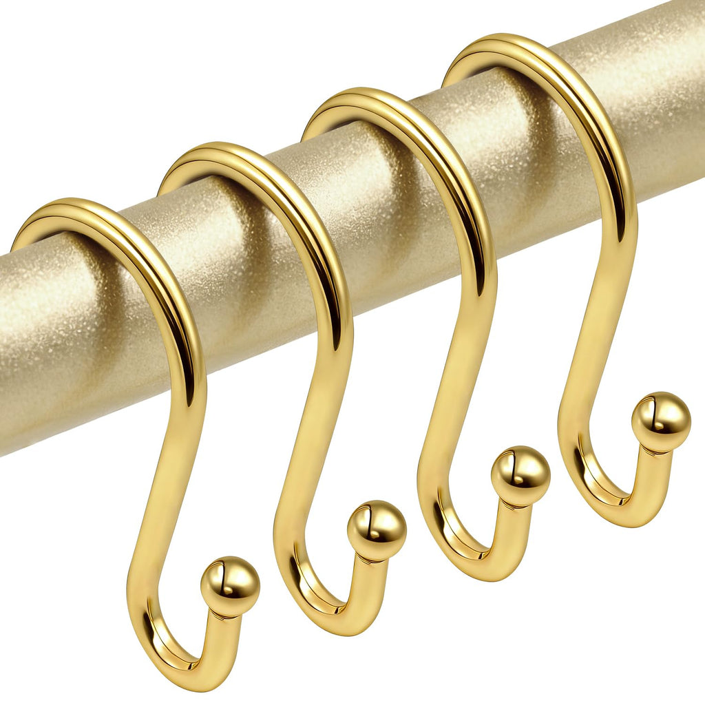Shower Curtain Hooks Rings - ELWEY Shower Curtain Hooks Rust Proof