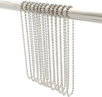 Shower Curtain Hooks Long Size 27inch/70cm, Shower Curtain Rings 12pcs, spa-Quality Look, Stainless Steel