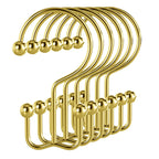 Bathway Shower Curtain Hooks Nickel Shower Curtain Rings, 12 Pcs Double Hook Shower Curtain Hooks Rings Shower Curtain Hangers Rust Proof, Metal Shower Hooks for Bathroom Shower Curtain Rod