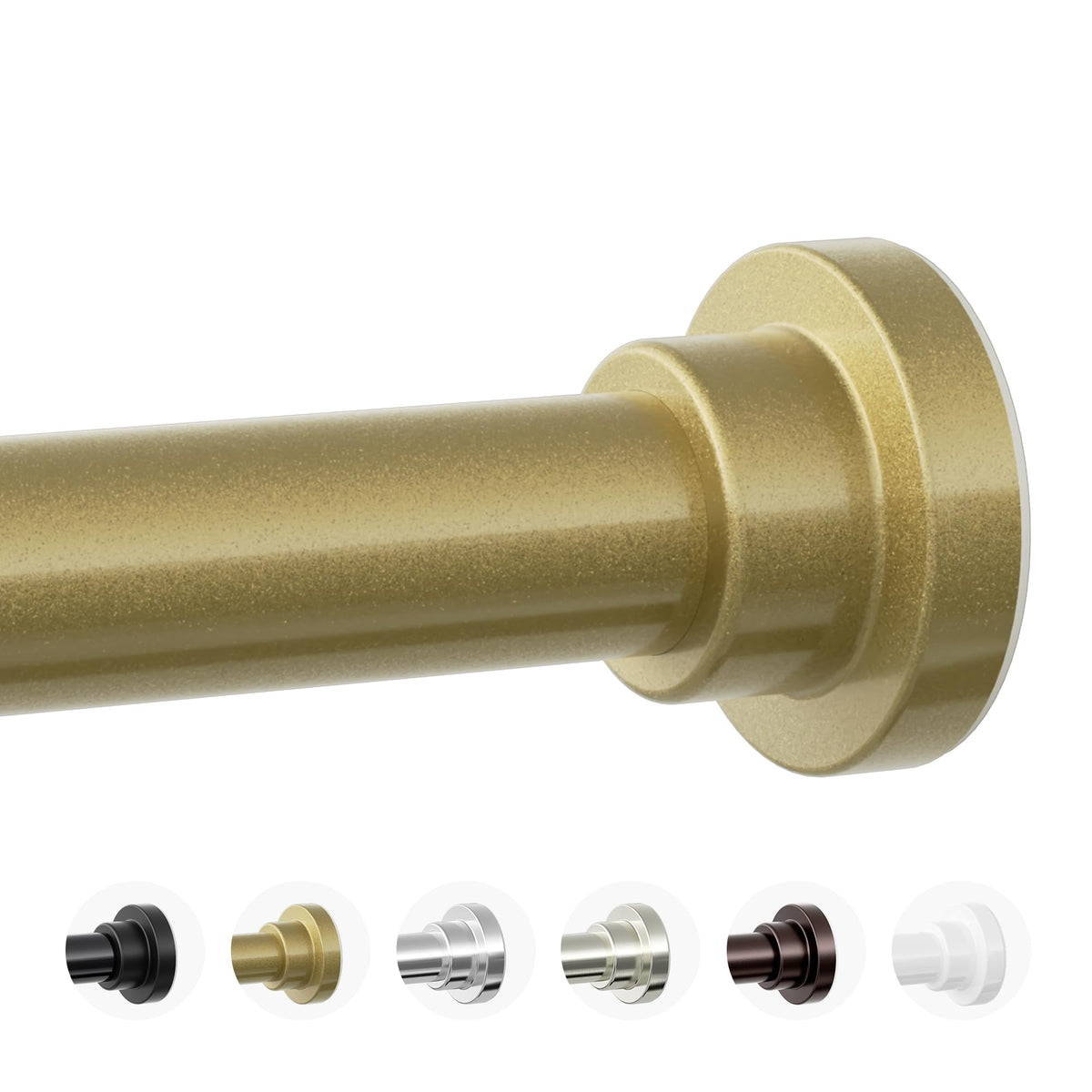 Mcrbeay Shower Curtain Rod, 1" Diameter Heavy Duty Tension Shower Rod
