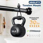 Abiglifty Black Shower Curtain Rod 33~81 Inches Adjustable