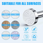 TEECK Shower Curtain Rod, 32-80 inch Adjustable Spring Tension Curtain Rod, Never Rust Anti-Slip Shower Curtain Rod for Bathroom, No Drilling, Never Collapse, Easy to Use, Silver