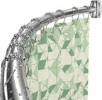 Curved Shower Curtain Rod， Adjustable 33-78 Inches Silver All Stainless Steel Curved Shower Rod， Shower Curtain Rod for Extra Shower Space for Bathroom, Bathtub, Stall, No Rust, Need to Drill