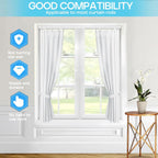 Spring Tension Curtain Rod 32-76 inch, White