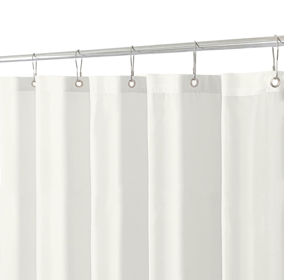 Fabric Shower Curtain Liner 60x72 Inch-White Standard Size Shower Liners