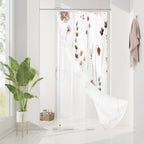 Gibelle 3 in 1 Sage Green Watercolor Floral Shower Curtain Liner Set, 72x72