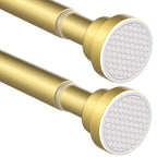 AIZESI Shower Curtain Rod 43 to 73 Inch Spring Tension Rods No Drill, White