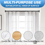 CorkLatta 1" Heavy Duty Black Shower Curtain Rod 31 to 80 Inch,Adjustable