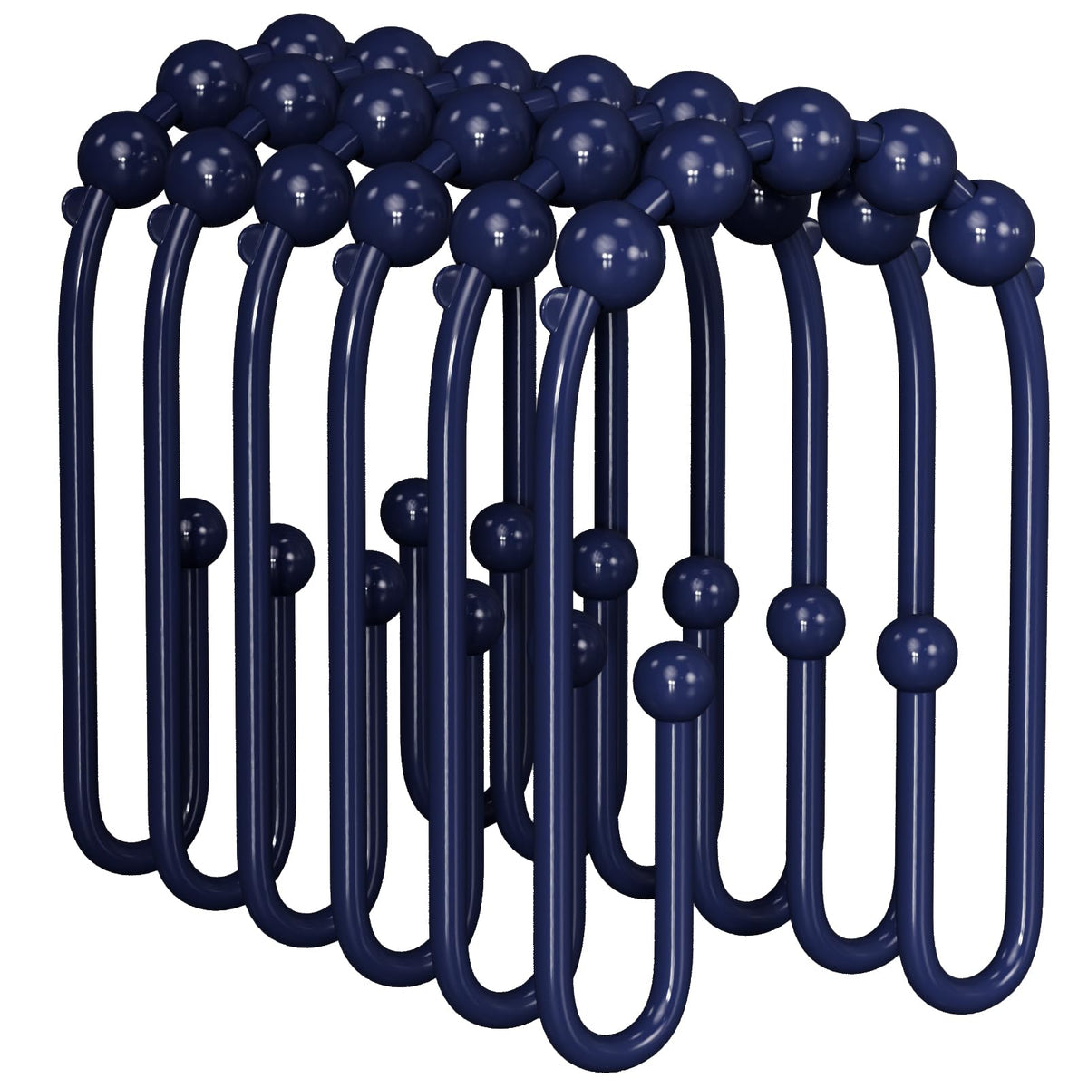AmazerBath Shower Curtain Hooks, Gold Shower Curtain Hooks Rust Proof, Non-Slip Simple Double Hook Shower Curtain Hooks for Shower Curtain, Sturdy Shower Curtain Rings, 12Pcs