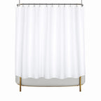 Barossa Design Waffle Weave Extra Long Shower Curtain White, 72x84