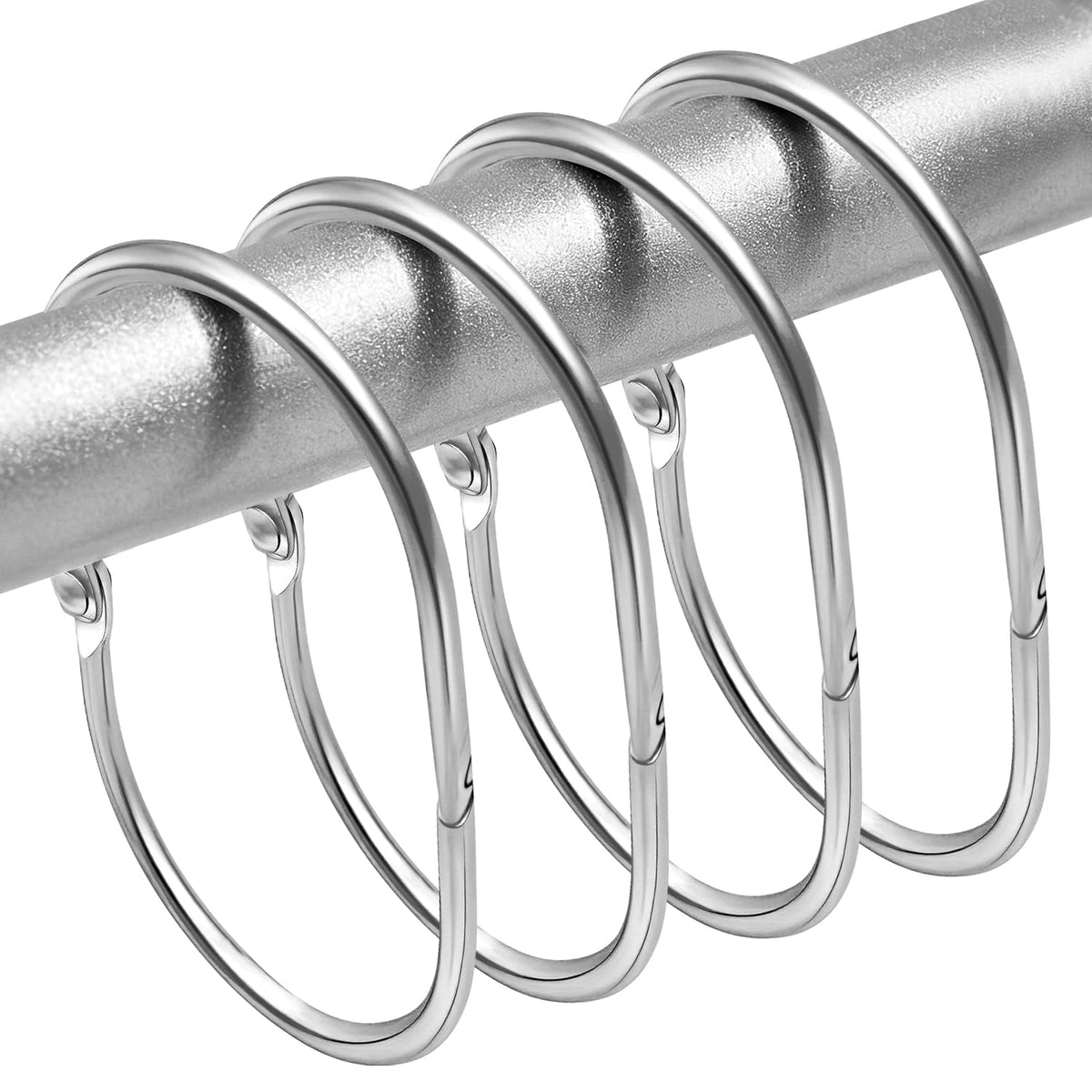 Shower Curtain Hooks Rings - ELWEY Shower Curtain Hooks Rust Proof