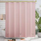 AmazerBath Black Shower Curtain Liner Plastic, Thick PEVA Shower Curtain Black, Dark Shower Liner Heavy Duty 8G, Black Bathroom Curtain Waterproof with 3 Weighted Stones and 12 Grommets, 72x72 Inches