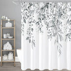 Gibelle Sage Green Eucalyptus Shower Curtain, Floral Print, 72x72