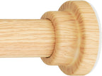 Wood Grain Shower Curtain Rod 31-64 Inch,Heavy Duty Tension Rod,No Drill