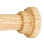 Wood Grain Shower Curtain Rod 31-64 Inch,Heavy Duty Tension Rod,No Drill