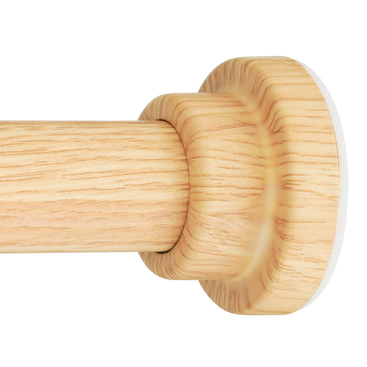 Wood Grain Shower Curtain Rod 31-64 Inch,Heavy Duty Tension Rod,No Drill
