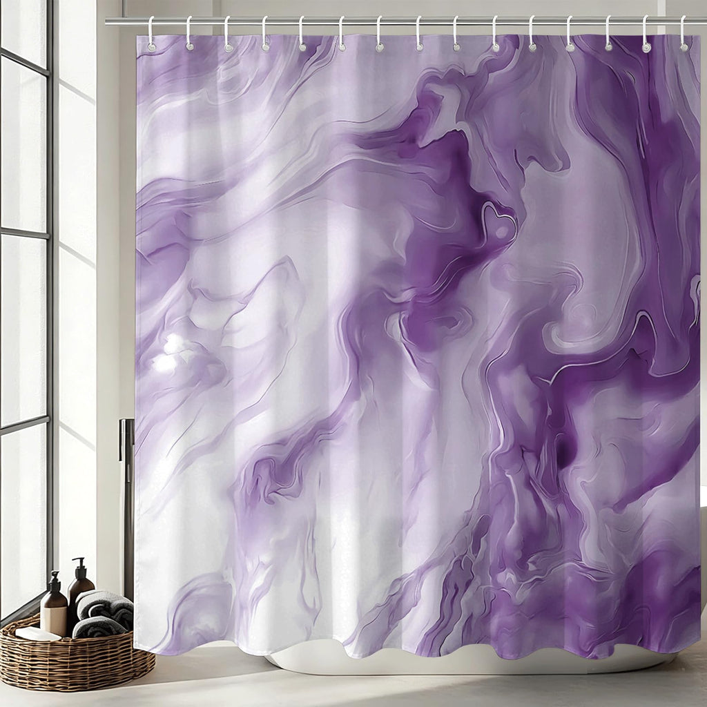 Shower Curtains Grey Marble Shower Curtain for Bathroom 72 X 72 Inch