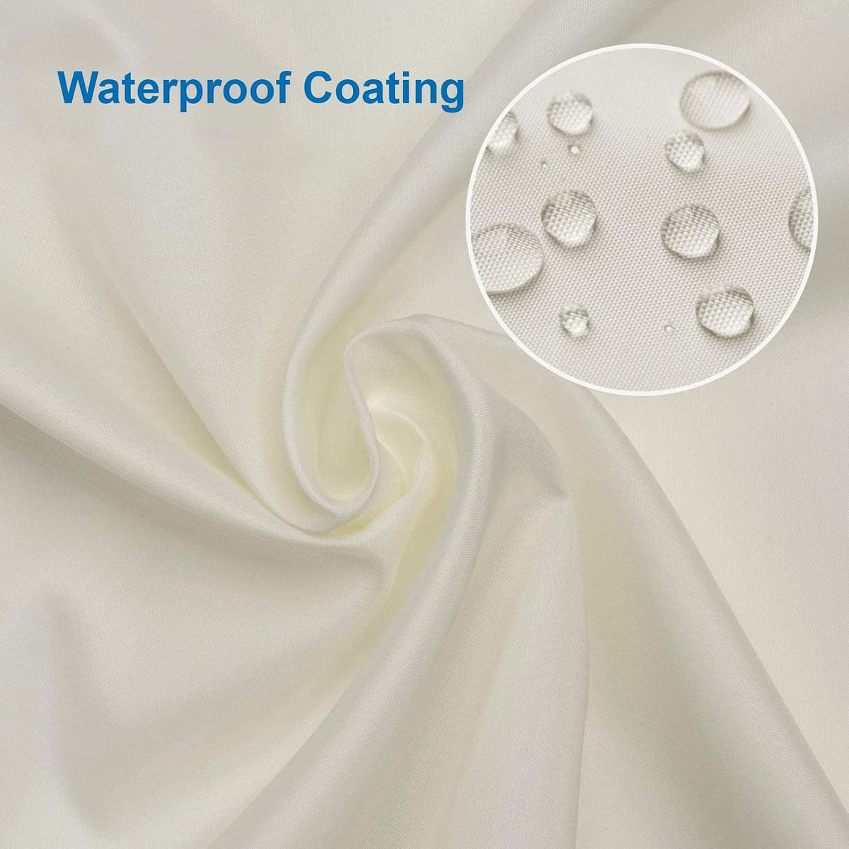Amazer Ivory Shower Curtain Liner, Ivory Fabric Shower Liner, 2-in-1 Bathroom Shower Curtain and Liner, 12 Grommet Holes, Water Proof, Machine Washable, Hotel Quality, 72 x 72 Inches