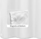 ALYVIA SPRING 72x96 Extra Long Waterproof Fabric Shower Curtain Liner White