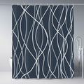 Striped Shower Curtain for Bathroom, Grey White, 72" W x 72" L