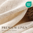 Linen Shower Curtain Beige Boho Cream Natural Cloth 72" W x 72" L