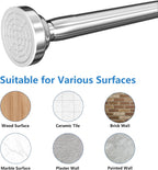 Umimile Shower Curtain Rod, 1 Inch Adjustable Spring Tension Curtain Rod