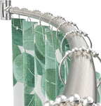 Curved Shower Curtain Rod For Bathroom, 38-72 Inches Adjustable, Nickel