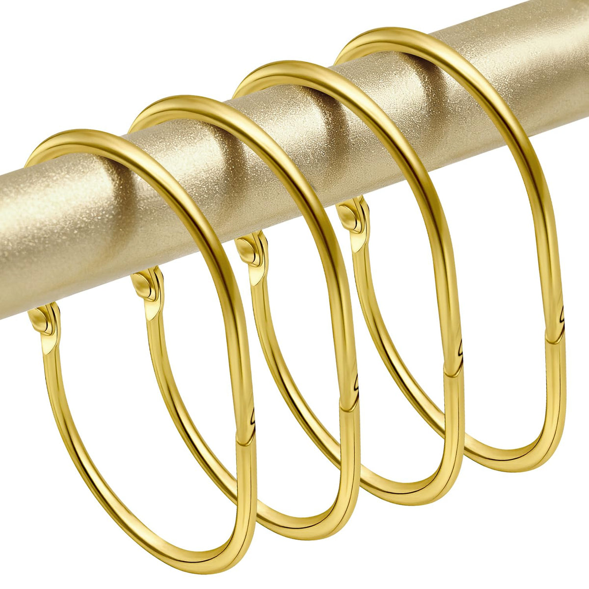 Shower Curtain Hooks Rings - ELWEY Shower Curtain Hooks Rust Proof