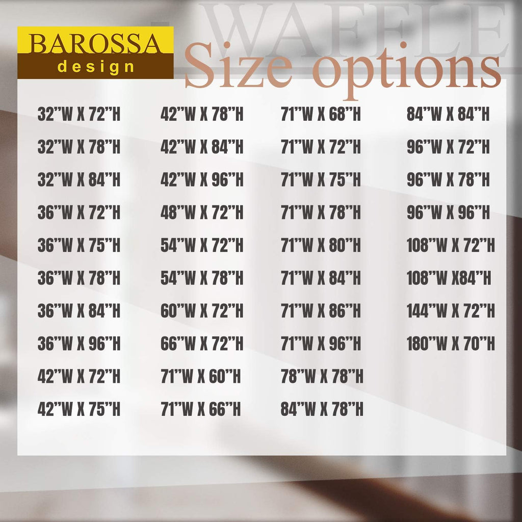 Barossa Design Narrow Stall Shower Curtain Waffle Weave 36x72, White