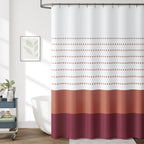 jinchan Ombre Ocean Blue Shower Curtain for Bathroom 70x72 Inch 12 Hooks