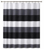 Dainty Home Ombre Waffle Weave Shower Curtain 70 x 72 Grey Textured Fabric Shower Curtain, Hotel Style Waffle Weave Bathroom Curtain, Water Resistant Polyester Ombre Shower Curtain