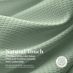 Dynamene Waffle Shower Curtain 256 GSM Heavy Duty Fabric 72"x72" Sage Green
