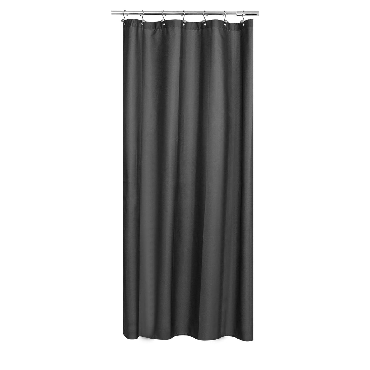 N&Y HOME Fabric Small Stall Shower Curtain Liner Extra Long 36x84, White
