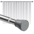 Black Tension Curtain Rod for Windows 28 to 48 Inch Spring Curtain Rods