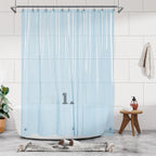 Barossa Design 48 inch Wide Stall Shower Curtain Liner with Magnets, Clear