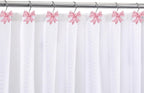 CHICTIE Decorative Shower Curtain Hooks, Bow Knot Shower Curtain Rings Hooks for Bathroom Baby Kids Room Rustproof Shower Hooks (Pink)