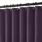 MIULEE 72 x 90 Extra Long Linen Shower Curtain Cream Beige 12 Metal Hooks