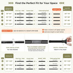 Outdoor Tension Rods No Drilling Long Shower Curtain Rod 30-120 Inch